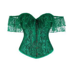 Mermaid Green Floral Corset Lace Up Coquette Fairycore Renaissance Faire Small